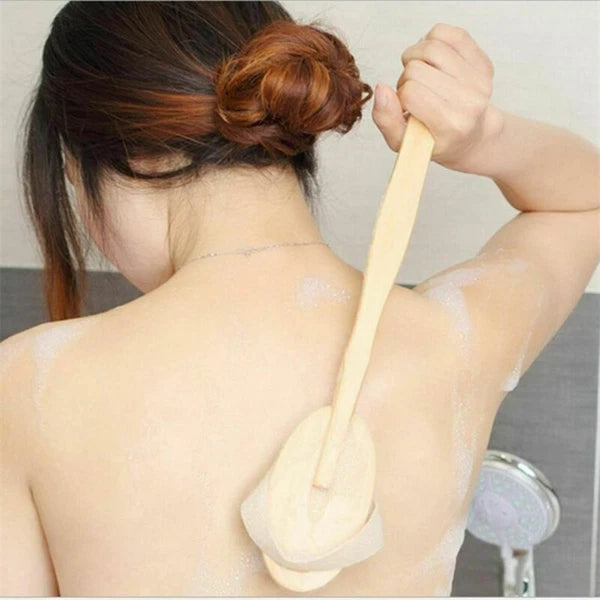 Premium Natural Bristle Bath Shower Body Back Cleaning Tool Spa Scrubber Brush