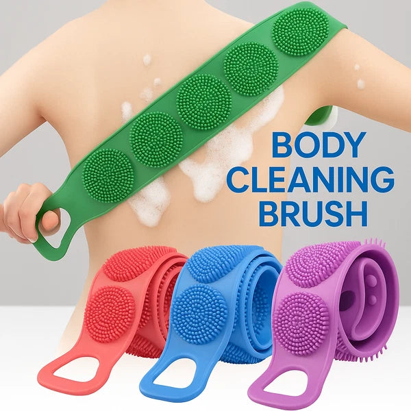 Silicone Body Scrubber – Gentle Exfoliating Shower & Bath Brush for Cleansing