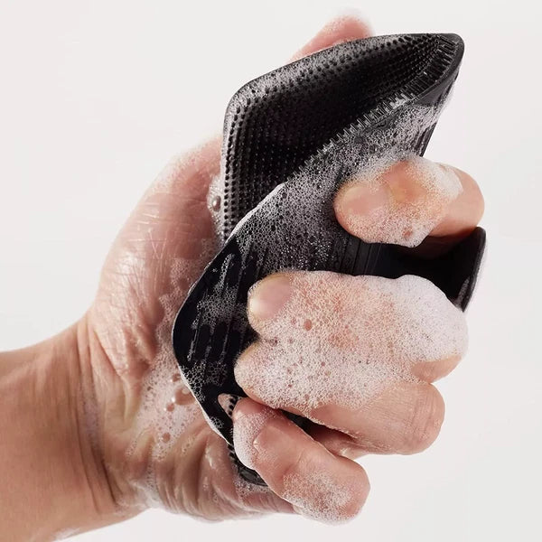 Silicone Body Scrubber - Exfoliating Loofah Shower Scrubber for Men - Travel