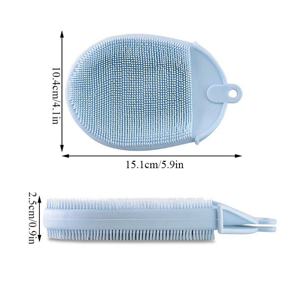 Silicone Bath Brush Soft Hygienic Exfoliating Shower Washing Comb Massage Tool