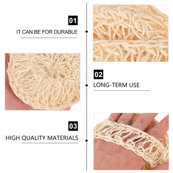 2 Pcs Sisal Bath Brush Body Brushes Skin Cleaning Mother Man Scrubber