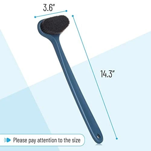 Back Scrubber Body Brush for Bathroom Shower with Long Handle and Soft Bristles