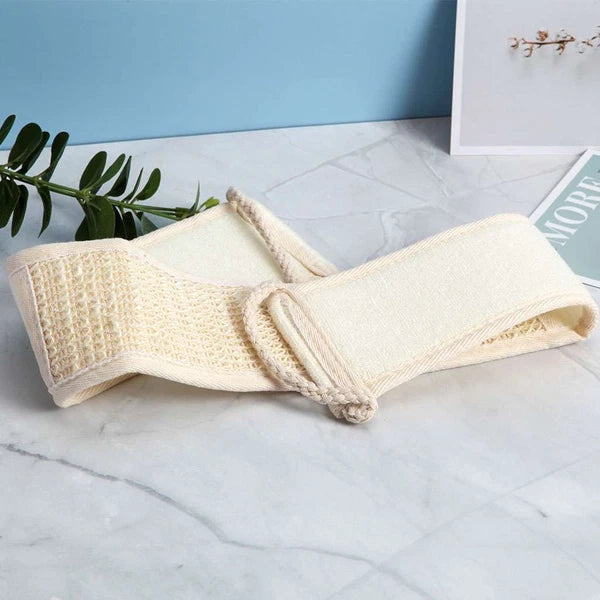 Back Scrubber Bath Shower Strap Loofah Spa Skin Brush Sponge Body Exfoliating
