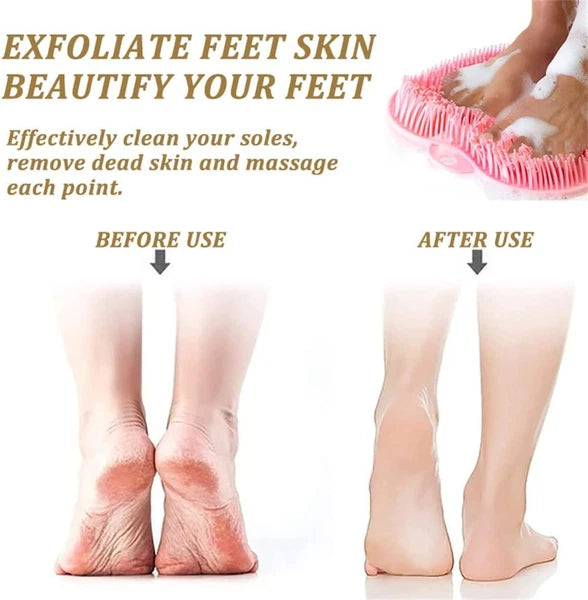 Shower Foot Back Scrubber Massage Pad Body Bath Soft Brush Mat Cleaning Bath