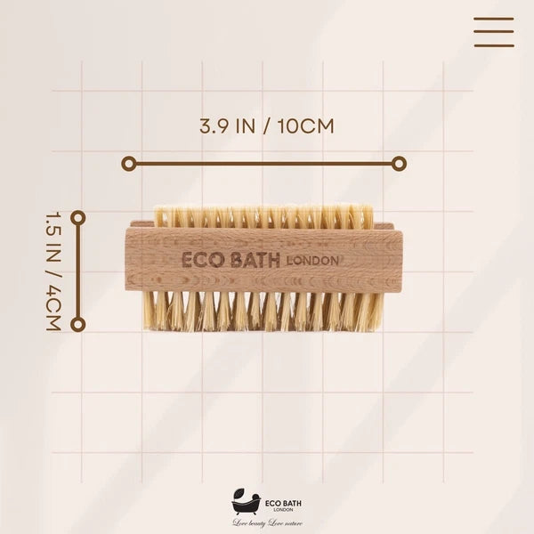 Eco Bath Natural Sisal Nail Brush Collection - Available in Beech Wood, Walnut W