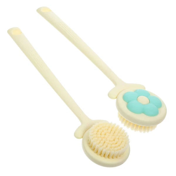 2 Pcs Flower Bath Brush Man Back Lotion Applicator for Men Exfoliator