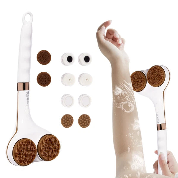 Electric Spin Scrubber Bath Brush Double Head Electric Rotation Body Brush