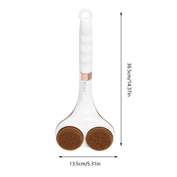 Electric Spin Scrubber Bath Brush Double Head Electric Rotation Body Brush