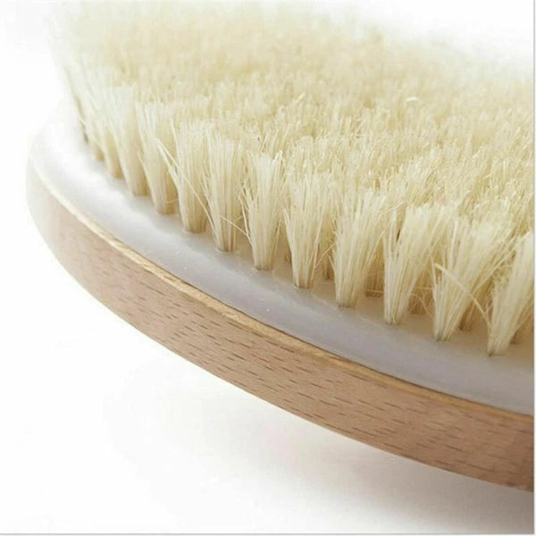Premium Natural Bristle Bath Shower Body Back Cleaning Tool Spa Scrubber Brush