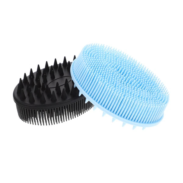 2 Pcs Bath Brush Baby Man Shower Scrubber Removable Silicone Body