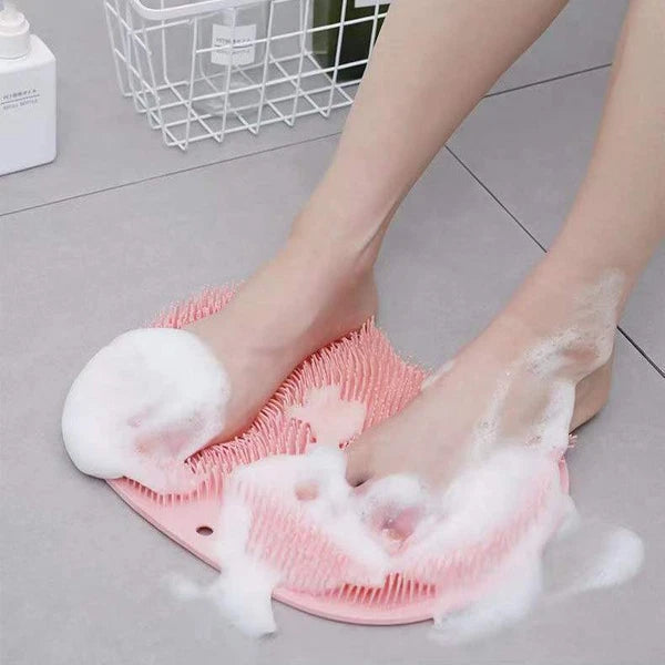 Shower Foot Back Scrubber Massage Pad Body Bath Soft Brush Mat Cleaning Bathroom