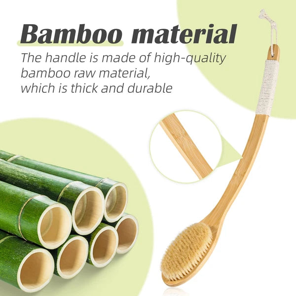 ????Bath Body Brush Shower 22 Super Long Handle Back Body Scrubber Wet/Dry