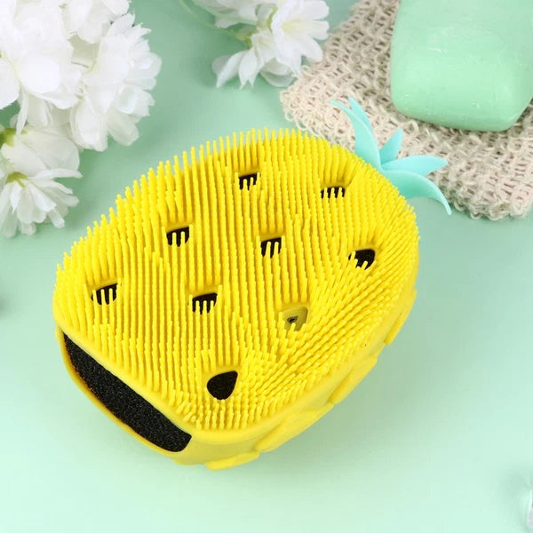 Pineapple Shower Brush Child Bath Scrubber Cleaning Silicone Body