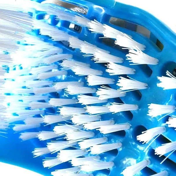2 in 1 Foot Scrubber Brush Slipper Bath Shower Spa Easy Clean UK Seller
