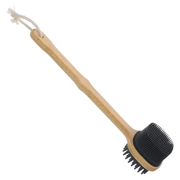Bath Brush Elderly Exfoliating Back Scrubber Silicone Body with Handle