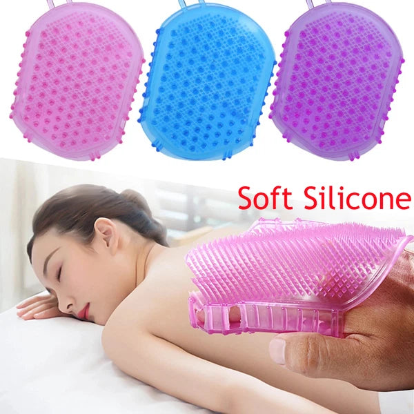 Soft Silicone Body Anti Cellulite Massage Glove Scrub Bath Shower Spa Tool UK