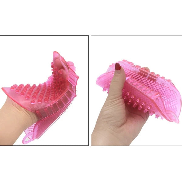 Soft Silicone Body Anti Cellulite Massage Glove Scrub Bath Shower Spa Tool UK