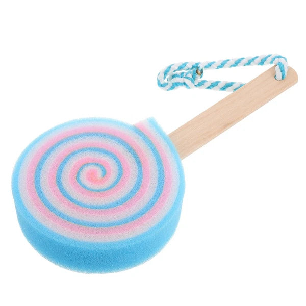 Sponge Brush Lollipop Child Children's Bath Body Scrubber for Kids