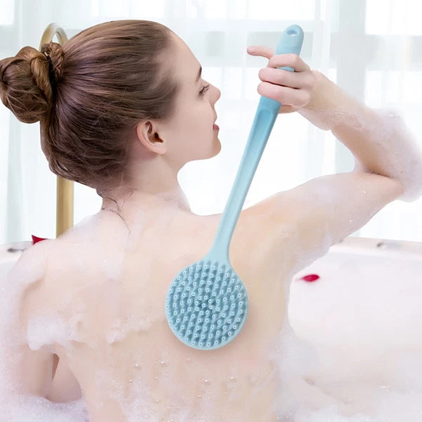 Silicone Bath Brush Man Back for Shower Body Scrubber with Handle