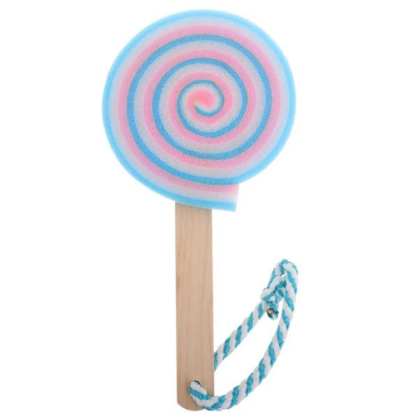 Sponge Brush Lollipop Child Children's Bath Body Scrubber for Kids