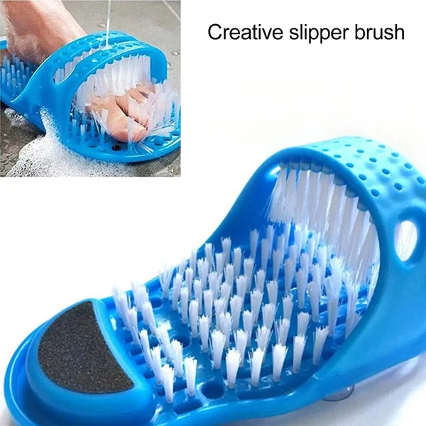 2 in 1 Foot Scrubber Brush Slipper Bath Shower Spa Cleaner Scrub Feet Massage UK