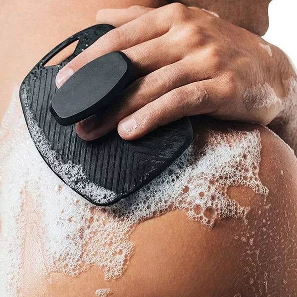 Silicone Body Scrubber - Exfoliating Loofah Shower Scrubber for Men - Travel