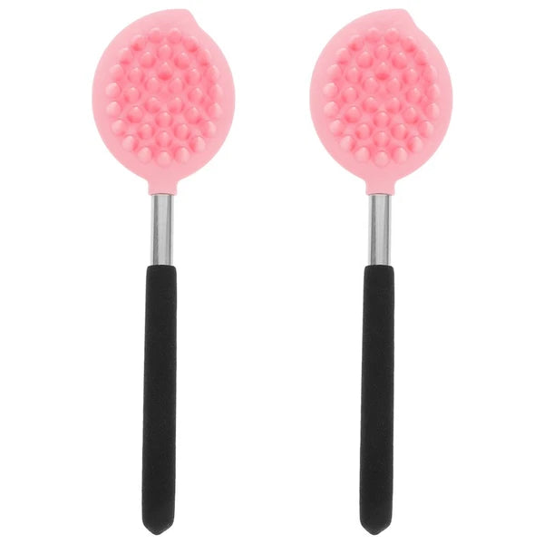 2 Pcs Bath Brush Child Shower for Body Ergonomic Silicone Scrubber