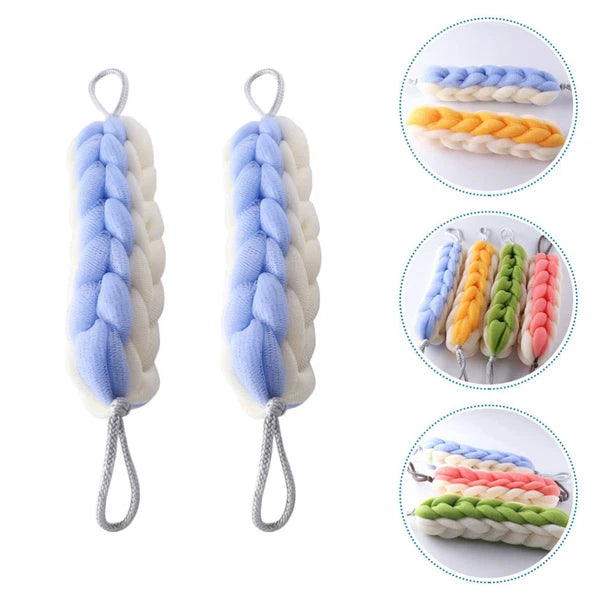 2 Pcs Bath Bar Man Miss Wall Mounted Exfoliating Brush Body Scrubber