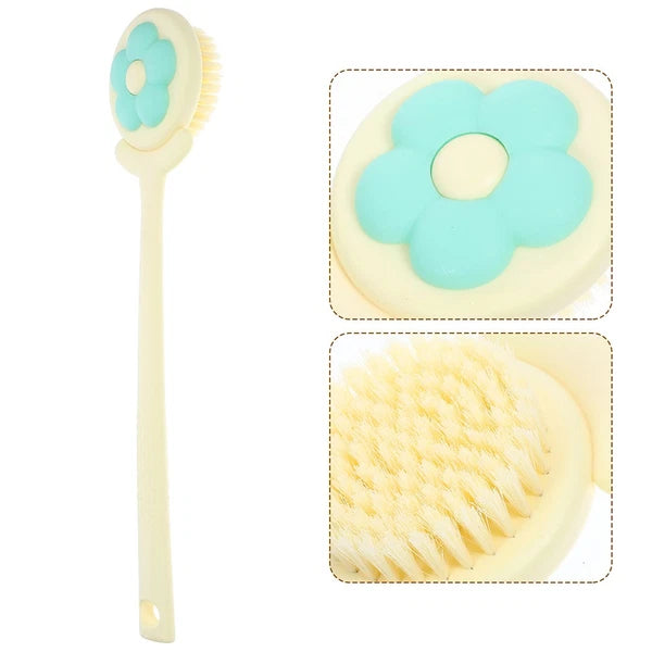 2 Pcs Flower Bath Brush Man Back Lotion Applicator for Men Exfoliator