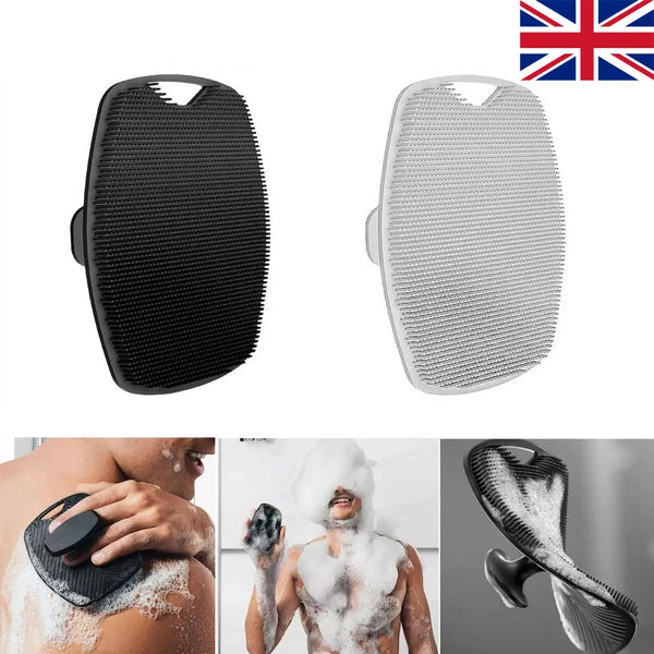 Silicone Body Scrubber - Exfoliating Loofah Shower Scrubber for Men - Travel