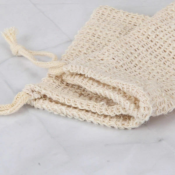 Natural Sisal Soap Bag Soap Saver Net Mesh Exfoliator Foaming Pouch Soft forSkin