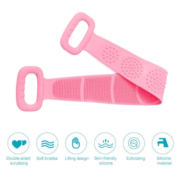 Back Scrubber Shower Exfoliating Silicon Body Brush for Shower, Bath & Massage