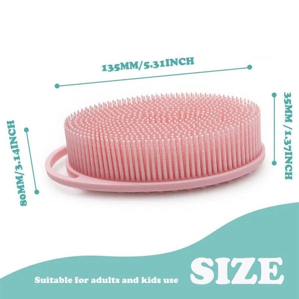 Silicone Body Scrubber Dual-sided Bath Shower Body Massage Exfoliation Brush